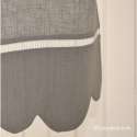 Cantonnière Sur-mesure lin Gris et Décor Monogramme