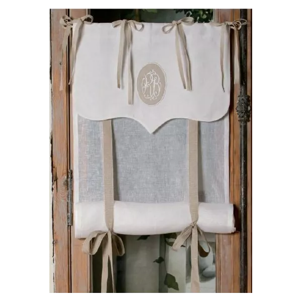 Store Sur-mesure Lin Blanc et Monogramme