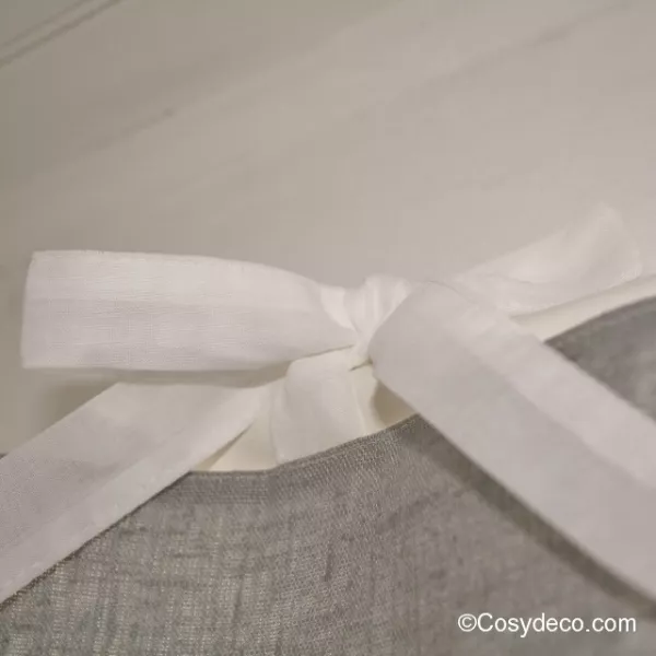 Cantonniere blanche et Grise Sur-mesure Ambiance féminine