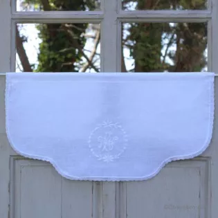 Cantonniere Lin Blanc Deco de Charme