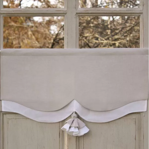 Cantonnière Lin Gris Deco Chambre sur-mesure