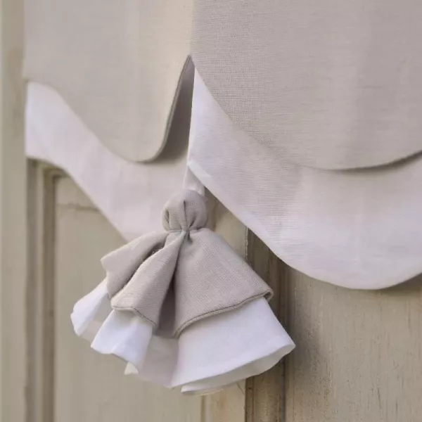 Cantonnière Lin Gris Deco Chambre sur-mesure