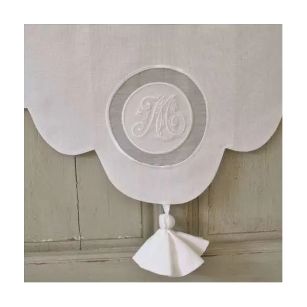 Cantonniere Monogramme romantique Sur-Mesure