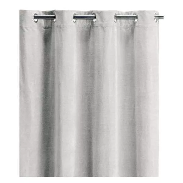 Rideau Velours Uni Gris Vivaraise