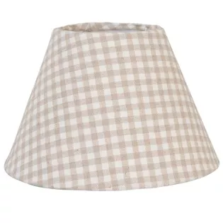Abat Jour Style Rustique Chic Vichy Beige