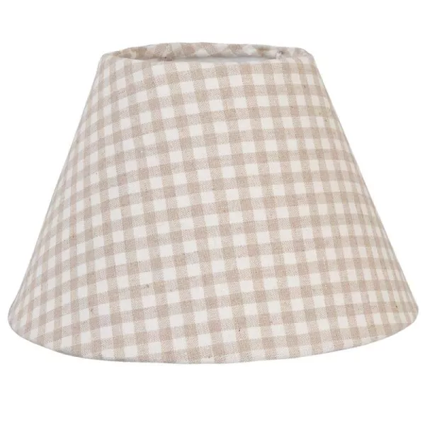 Abat Jour Style Rustique Chic Vichy Beige