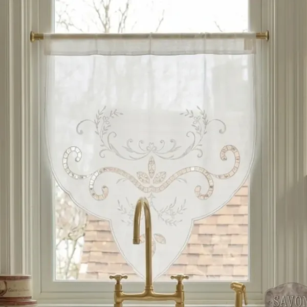 Rideau Brise bise Voilage Dentelle Shabby-Chic
