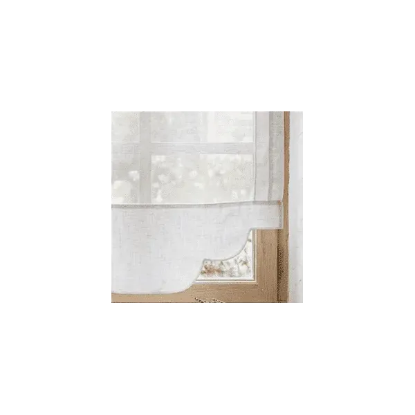 Brise-Bise Lin Blanc Simple & Élégant - Promo | Cosy Déco