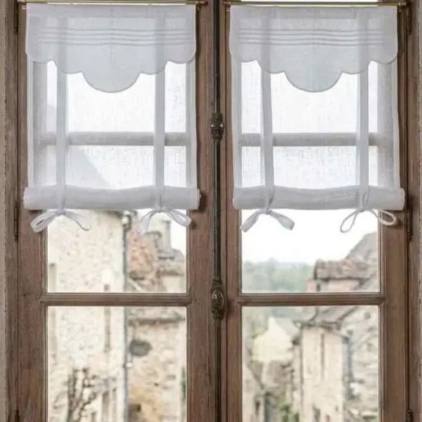 STORE RÉGLABLE LIN BLANC DECO DE CHARME