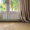 Boudin de porte à carreaux vert et beige Esprit Campagne